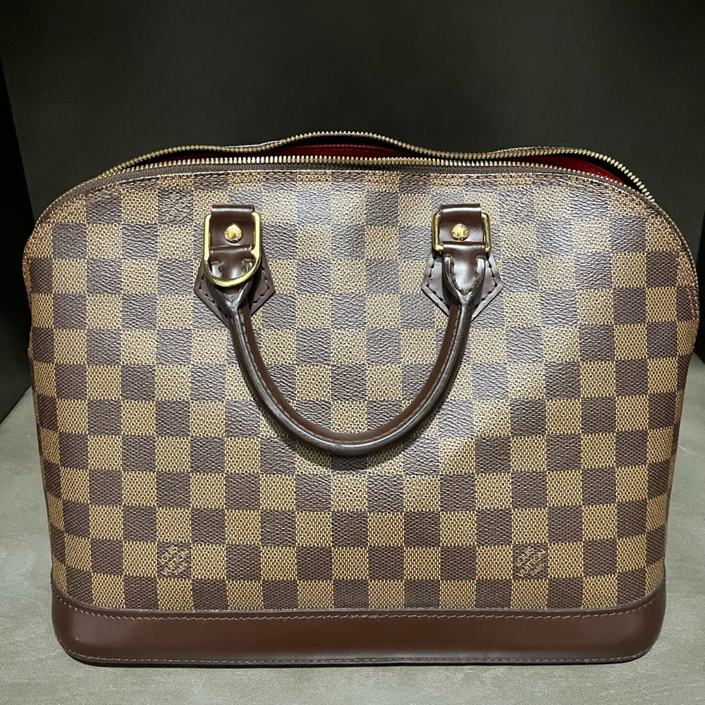 SOLD* Louis Vuitton Vintage Alma Handbag Damier PM AUTHENTICATED by The RealReal